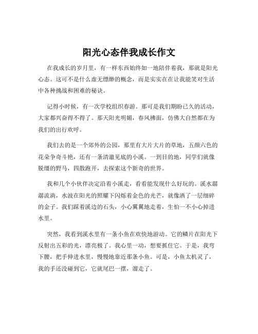 阳光心态伴我成长作文