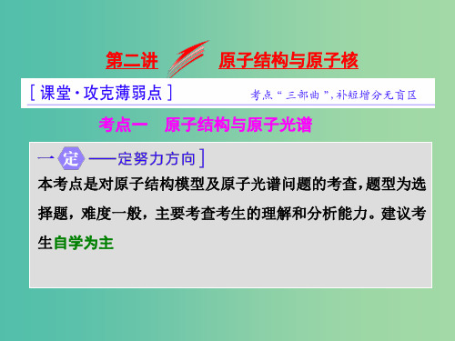 高三物理二轮复习 第一部分 专题四 近代物理初步 第二讲 原子结构与原子核课件