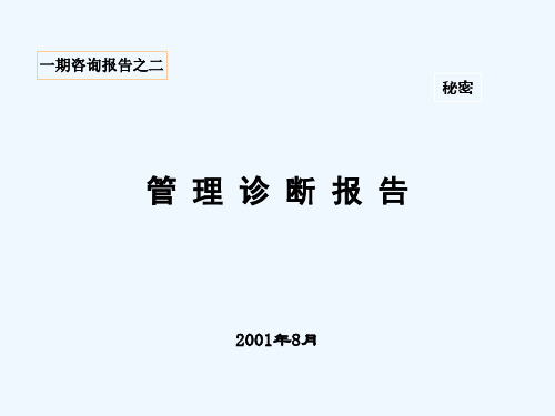 某公司内部管理诊断报告分析