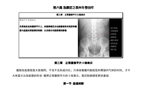 正常腹部平片X线表现