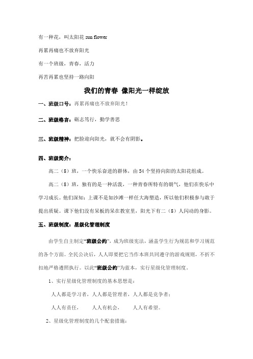班级文化建设