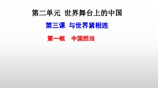 海南省华东师范大学第二附属中学乐东黄流中学人教版九年级道德与法治下册31中国担当课件(共11张PPT)