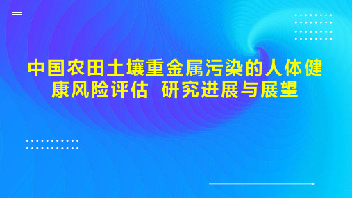 中国农田土壤重金属污染的人体健康风险评估 研究进展与展望