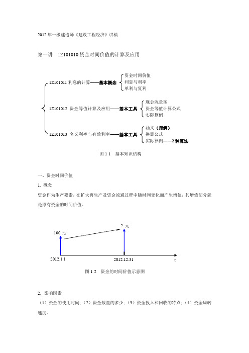 一级建造师建设工程经济精讲班培训讲义155讲全