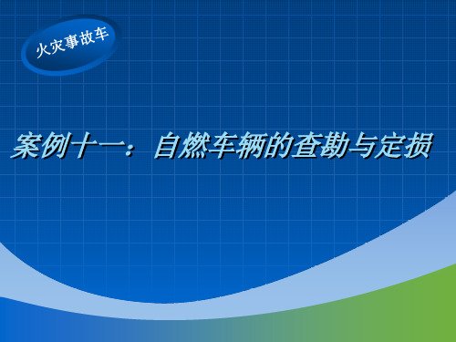 案例十一：自燃车辆的查勘与定损