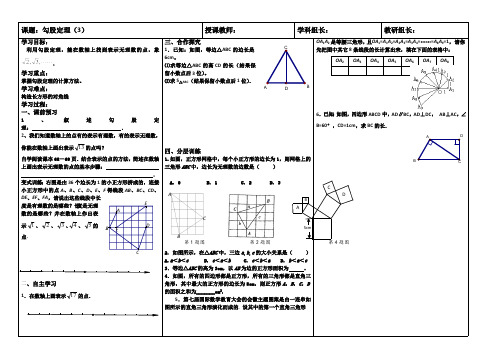 华东师大版数学八年级上册导学案：勾股定理(3)