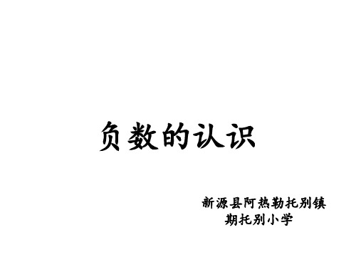 六年级下册数学课件-负数-人教版