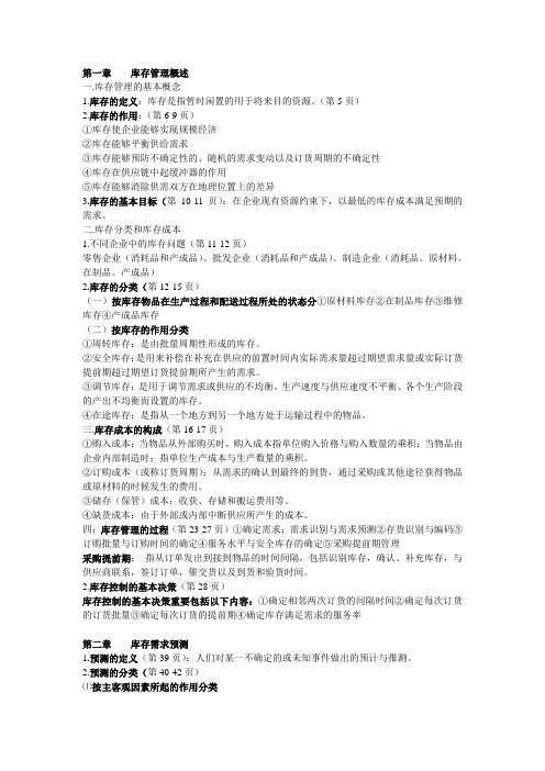 物流库存管理_重点知识串讲[1]