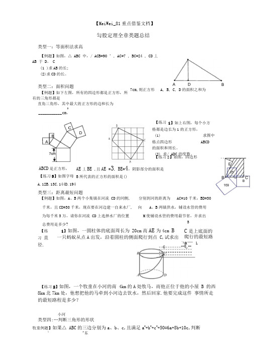勾股定理知识点与题型总结大全
