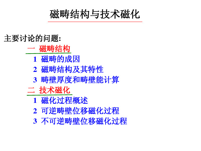 磁畴结构与技术磁化   20101029