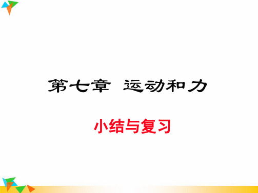 【沪粤版八年级物理下册课件】第七章 小结与复习