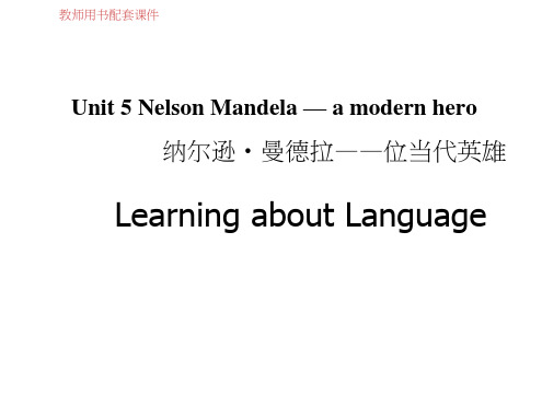 人教高中英语必修1课件：Unit5LearningaboutLanguage