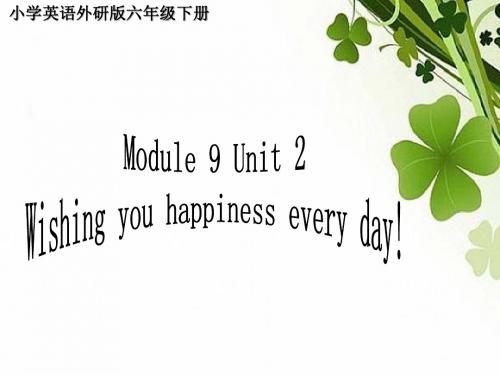 小学英语外研版(三起)六年级下册Module9Unit2Wishingyouhappinesseveryday课件2