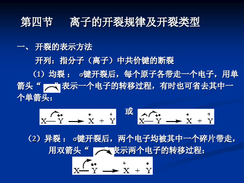 第四节---离子的开裂规律及开