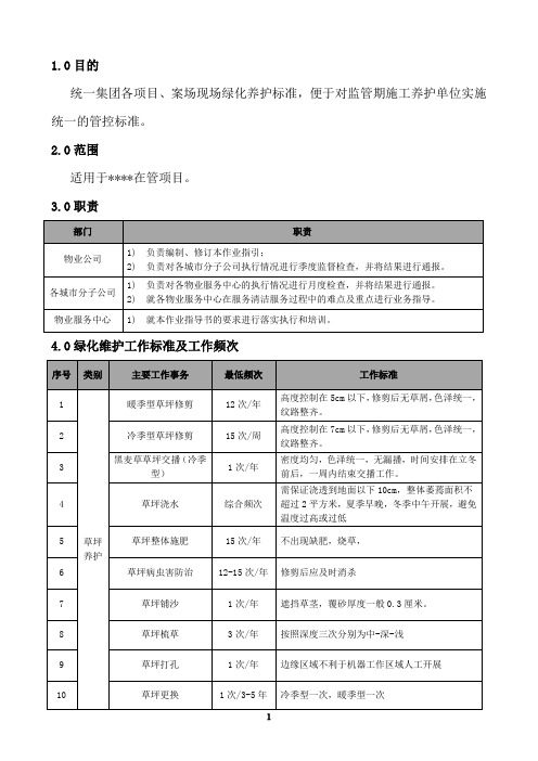 绿化维护作业指导书