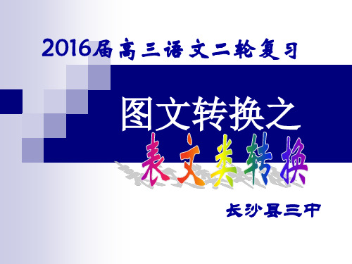 (上课用)2016年高考语文二轮专题——表文转换