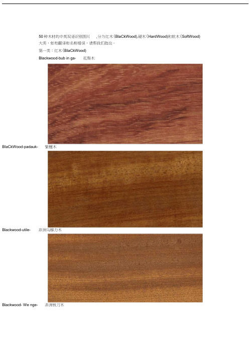 50种家具常用木材图文对照