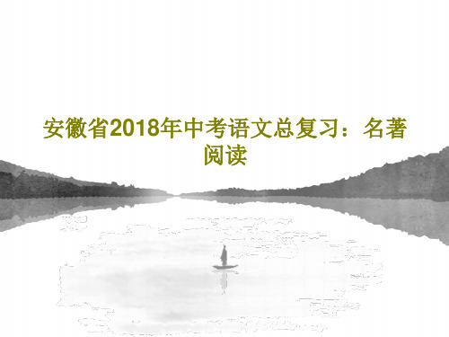 安徽省2018年中考语文总复习：名著阅读91页PPT