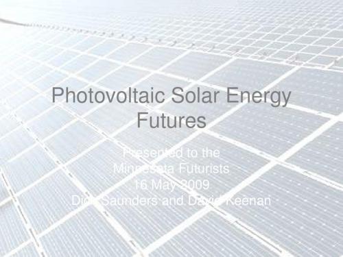 太阳能科技英文课件PhotovoltaicSolarEnergy 共62页