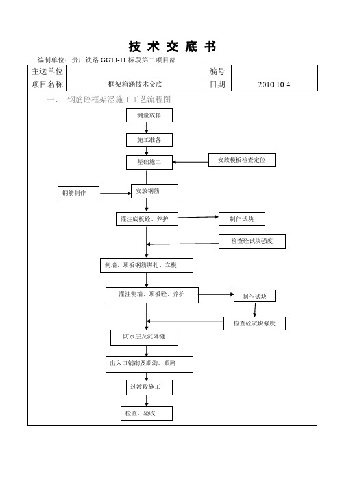 钢筋砼框架涵技术交底1.doc