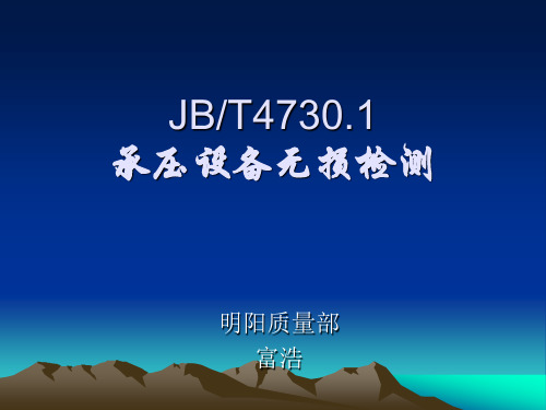 JB4730.1通用部分标准讲解