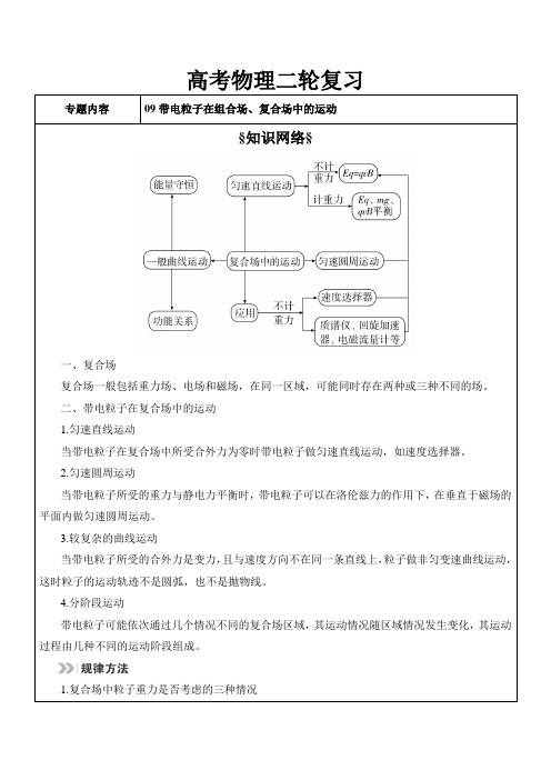 新课标高考物理二轮复习 专题09-带电粒子在组合场、复合场中的运动(解析版)