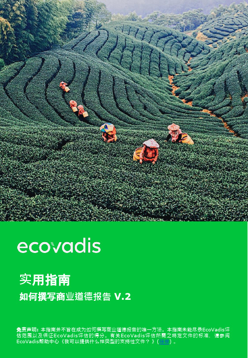 ecovadis如何撰写商业道德报告