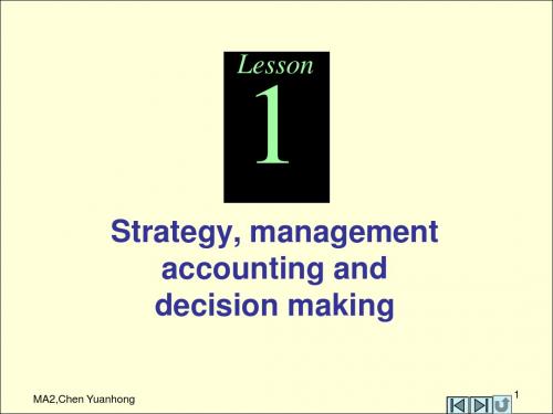 Management Accounting 2 - Lesson 01_Strategy, management accounting and decision making