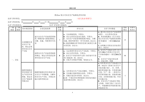 安全生产标准化评审报告样本(基本规范细则)