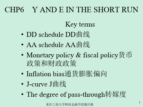 国际经济学 Y and E in the long run