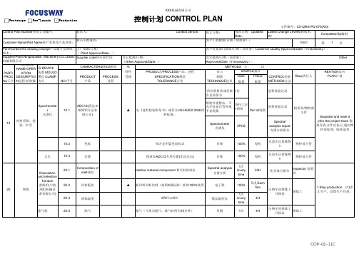 控制计划Control Plan