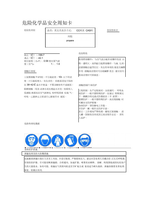 危险化学品安全周知卡--MSDS