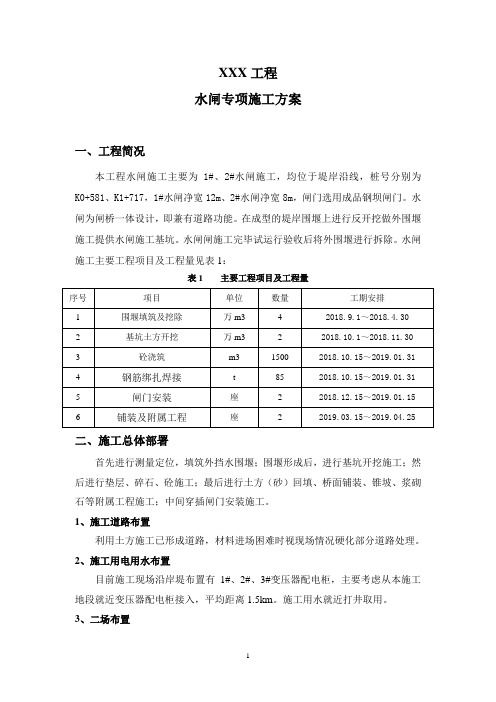 水闸专项施工方案