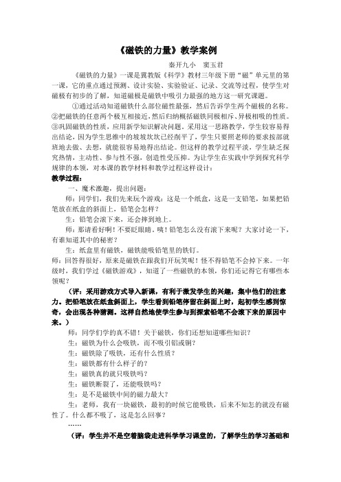 磁铁的力量》教学案例2008.6