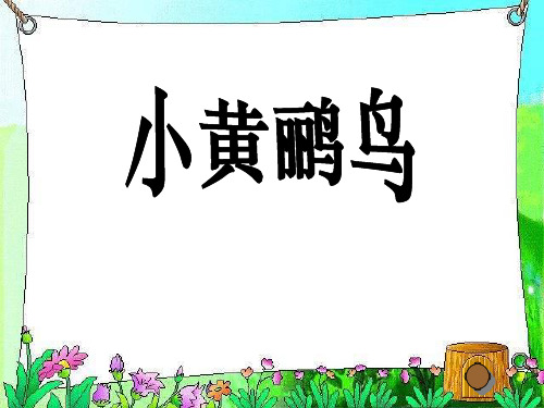 《小黄鹂鸟》 精选优质课件