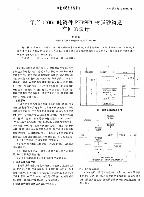 年产10000吨铸件PEPSET树脂砂铸造车间的设计