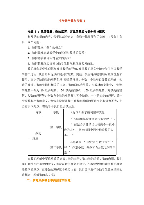 数与代数专题讲座资料