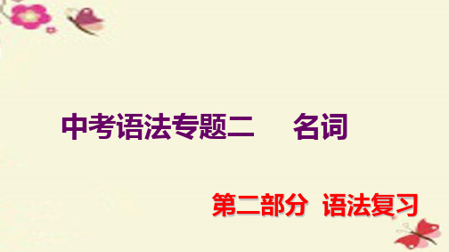 (深圳专版)2016中考英语 第2部分 语法复习 专题二 名词课件