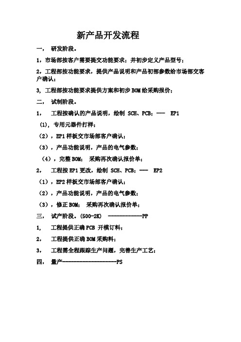 新产品开发流程