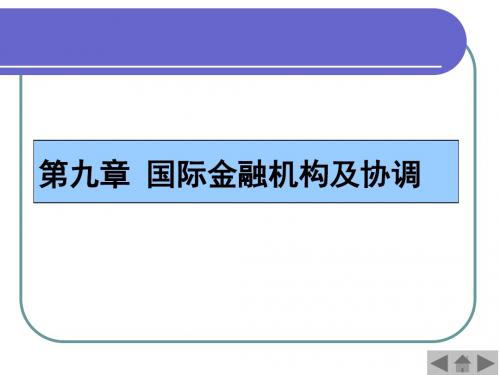 国际金融国际金融机构及协调PPT课件