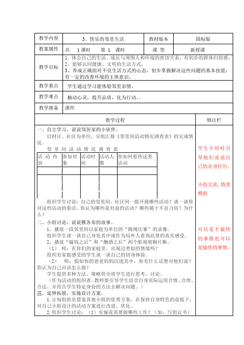 3、快乐的邻里生活(1)