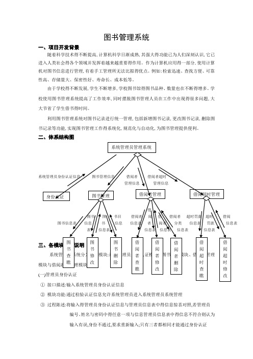 图书管理系统体系结构图和数据流程图