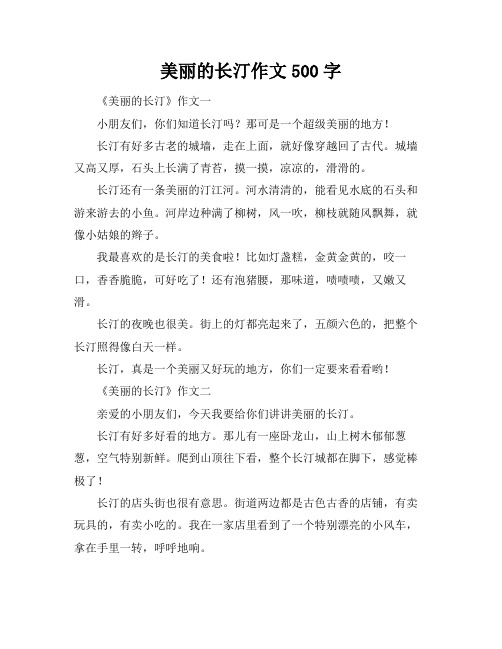 美丽的长汀作文500字