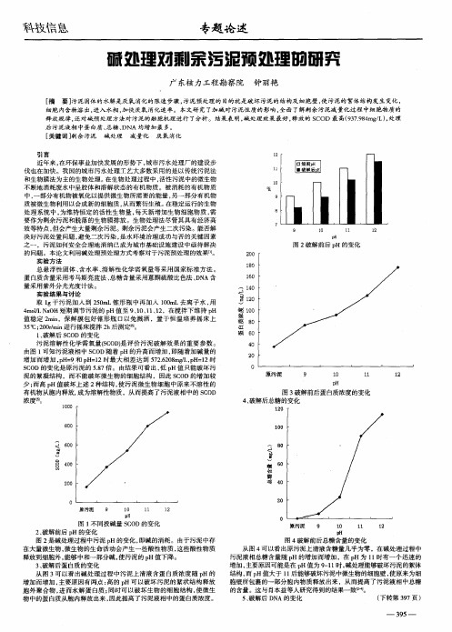 碱处理对剩余污泥预处理的研究