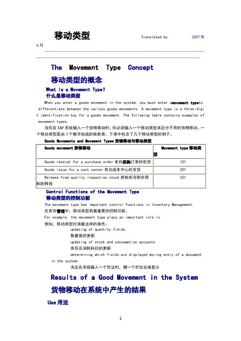 SAP 移动类型讲解