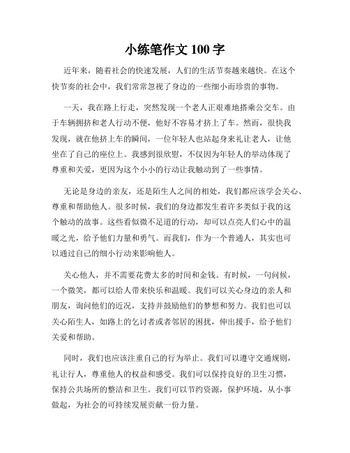 小练笔作文100字