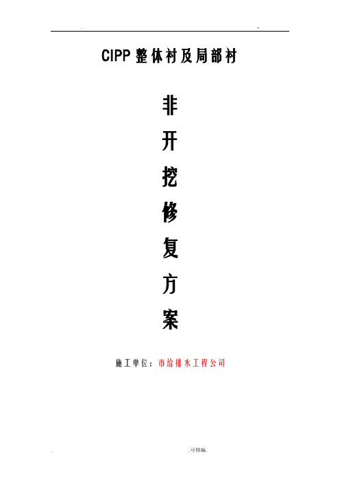 非开挖修复方案