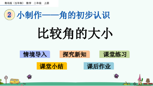 《比较角的大小》PPT课件 青岛版(五四制)二年级数学上册