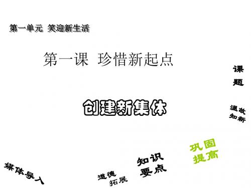 七年级政治珍惜新起点1(教学课件201908)