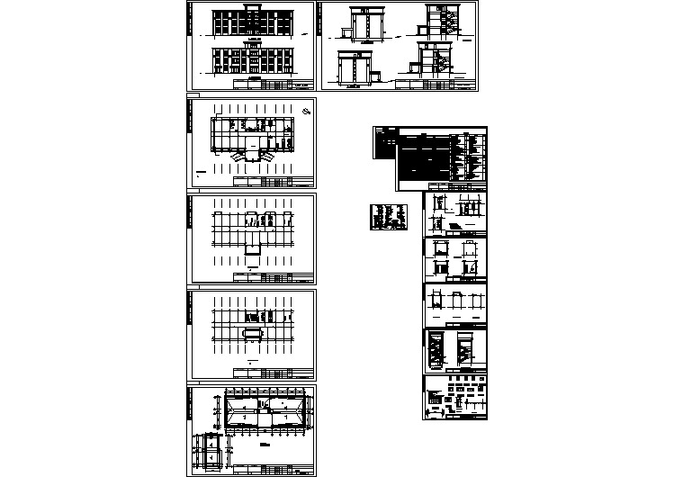 某地三层框架全套详细完整办公楼施工图